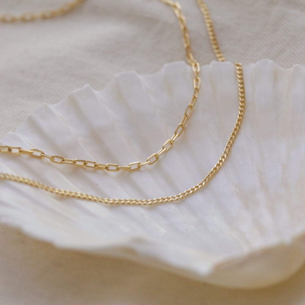 Layered Link Necklace Set | 18k Gold Filled - Picture 9 of 11